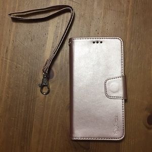 NIP Rose Gold IPhone X Wallet Case